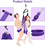 2-in-1 Sex Swing with Adjustable Straps – Door & Ceiling Love Sling, Supports 650 lbs