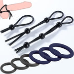 Adjustable Penis Ring Set Male Sex Toys For Men, 9 Pcs Silicone Cock Rings For Men Erection Sex Adult Toys, Cockring Cock Sexual Stimulation Device Couples Pleasure Cock And Ball Ring