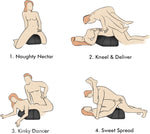 Bedroom Support Cushion for Deeper Intimacy, Toy Mount, High-Density Foam, Black