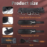 Under Mattress Bed Restraint Set – Adjustable Cuffs, Blindfold & Tickler