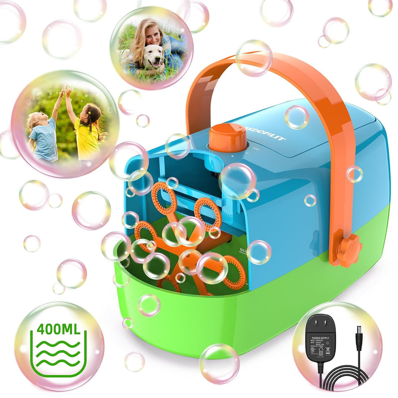 Bubble Machine, Automatic Bubble Blower, 8000+ Big Bubbles Per Minute, Bubb
