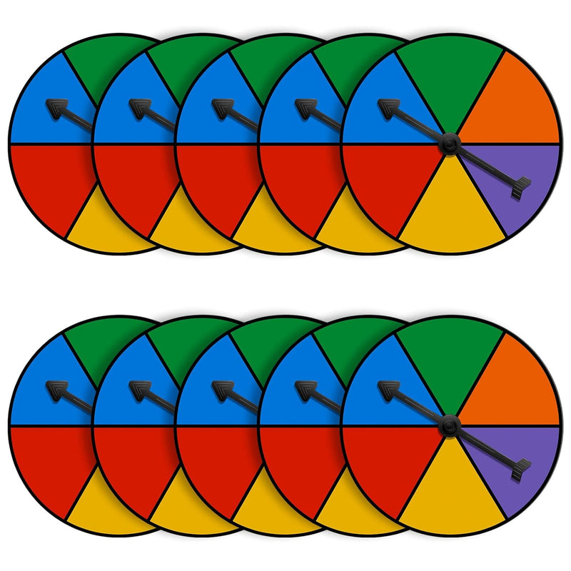 Chivao 10 Sets Game Spinner Wheel Square Blank Game Spinners Erasable Game