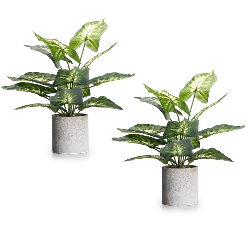 2Pcs Artificial Plants For Home Decor Indoor In Pot 16"- Aesthetic Farmhouse B