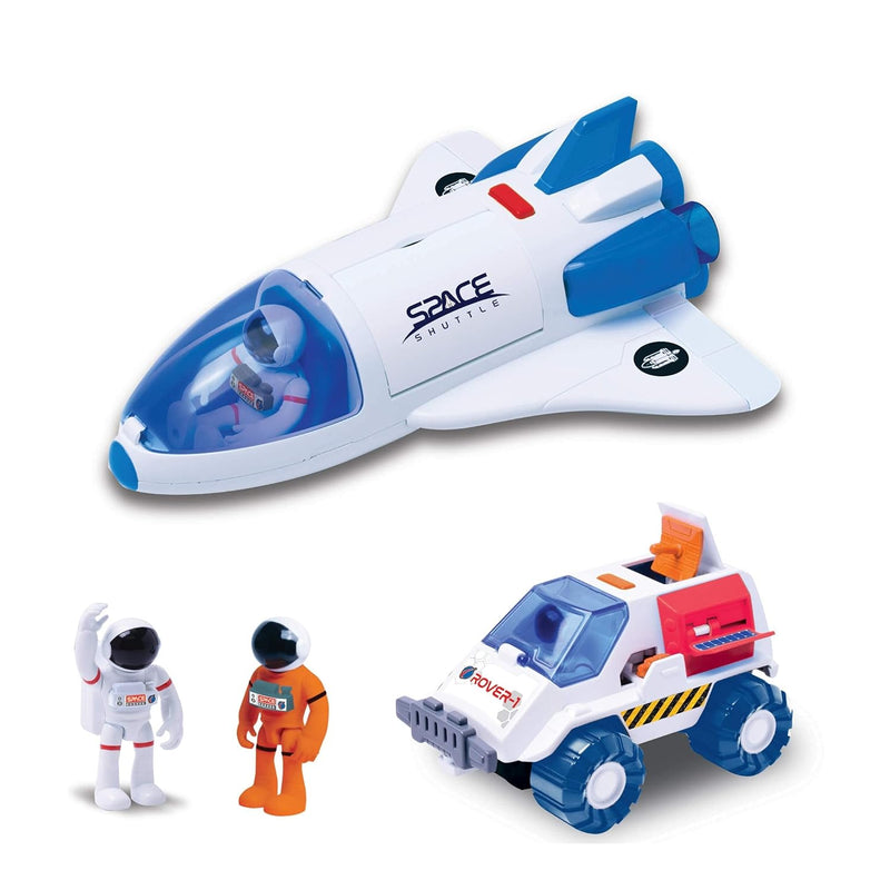 Space Playset Toy Space Shuttle & Space Rover With Lights And Sound & 2 Astron
