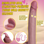 11 Inch Long Feels Real Skin Dildo, Soft Big Realistic Anal Dildos, Perfect Touch Dual-Layer Liquid Silicone Lifelike Penis With Strong Suction Cup, Beginner Sex Toy Vaginal Anal Play For Women Men