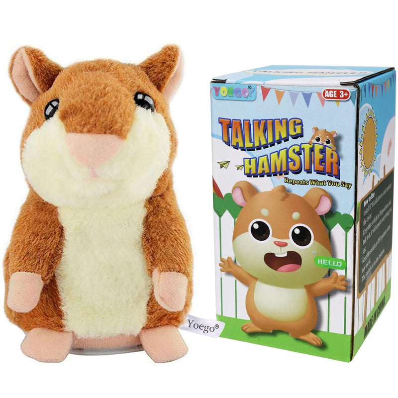 Talking Hamster Repeats What You Say Interactive Stuffed Plush Animal Talki