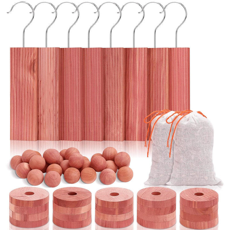Cedar Blocks For Clothes Storage, Set Of 60, Cedar Chips For Closets And Drawers