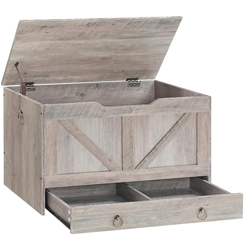 Storage Chest, Storage Trunk With Drawer, Wooden Storage Bench, Sturdy Entrywa