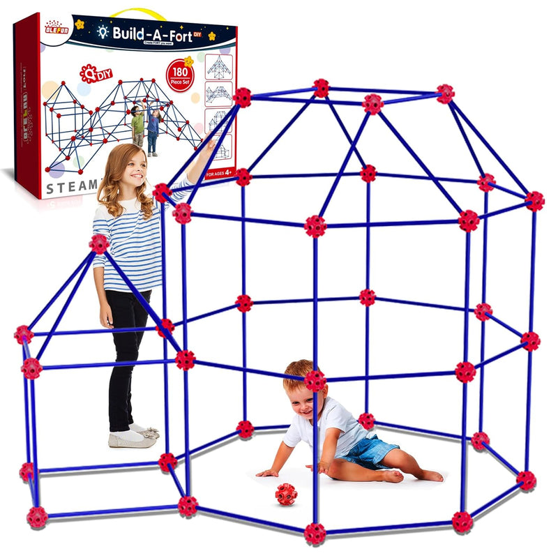 180 Pack Fort Building Kits For Kids 4, 5, 6, 7, 8+ Year Old Boys & Girls,