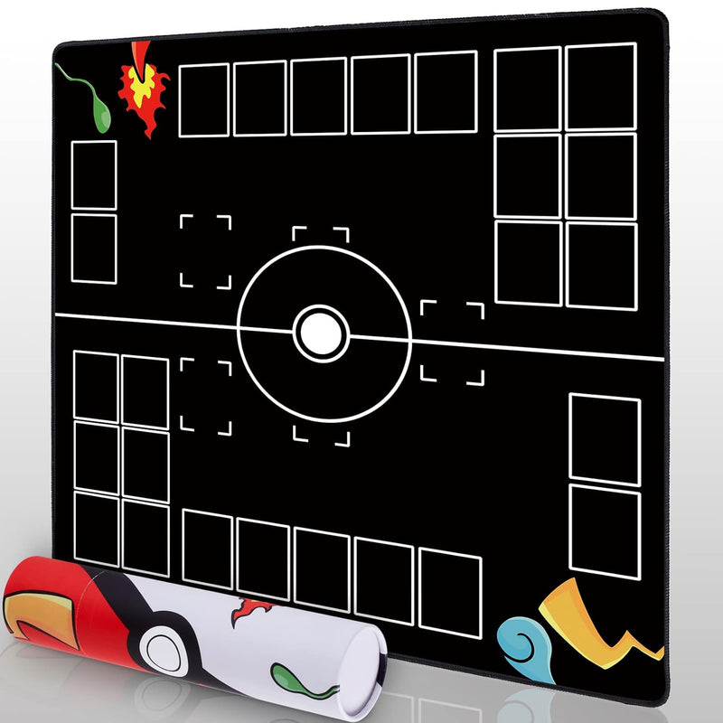 Playmat For Game With Tube Stitched Play Mat For Card Gameplay With Zones,