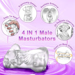 Male Masturbator Sex Toys For Men, Pocket Pussy Sex Doll Stroker Adult Sex Toy, Realistic Vagina Textured Blowjob Penis Training Tpe Masturbation Sleeve For Males