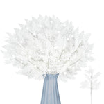 100 Pcs Christmas Tree Picks Sprays 10.24 Inch Glitter Artificial Pine Leaves