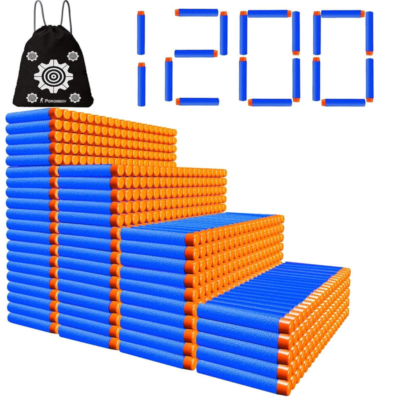 POKONBOY 1200 Pack Refill Darts Compatible with Nerf Guns, Refill Bullet Da