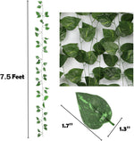 360 Feet 48 Pack Fake Greenery Hanging Garland, Ivy Leaf Plants, Vine Leaves, Fake Flowers Foliage for Bedroom Garden Wall Decor