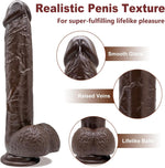9.25" Realistic Dildo with Suction Cup for G-Spot & Anal Play, Flexible Design