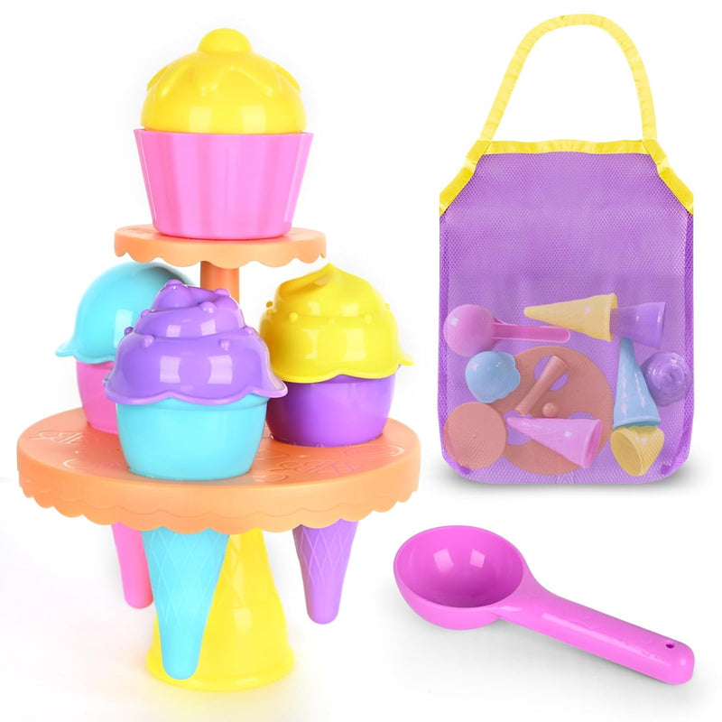 Beach Toys For Kids Toddlers, 14Pcs Sand Toys With Mesh Bag, Toddler Beach