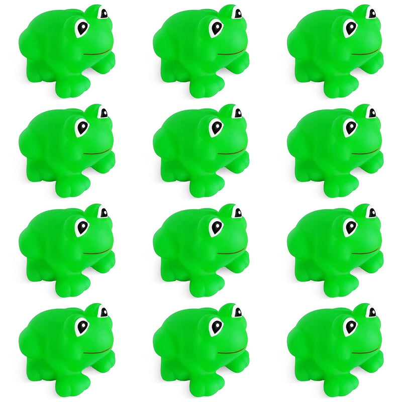 Kids Bath Toys 12Pcs Rubber Frogs Squeak Toys And Float Frogs Baby Shower T