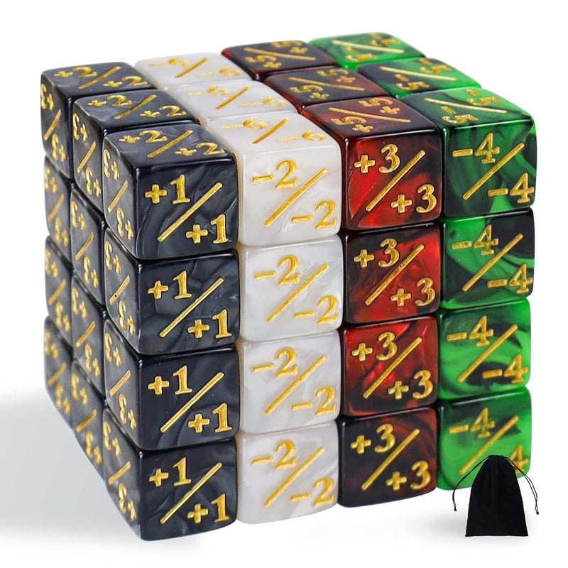 48 Pieces Mtg Dice Counters Token Dice, Magic The Gathering Glitter Sparkle