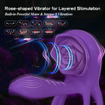 Mens Womens Rose Sex Toy - Vibrating Penis Ring Girth Sleeve, Adult Sex Toys & Games For Couples Men Pleasure, Cock Rings For Men Sex, Juguetes Sexuales Para Hombres