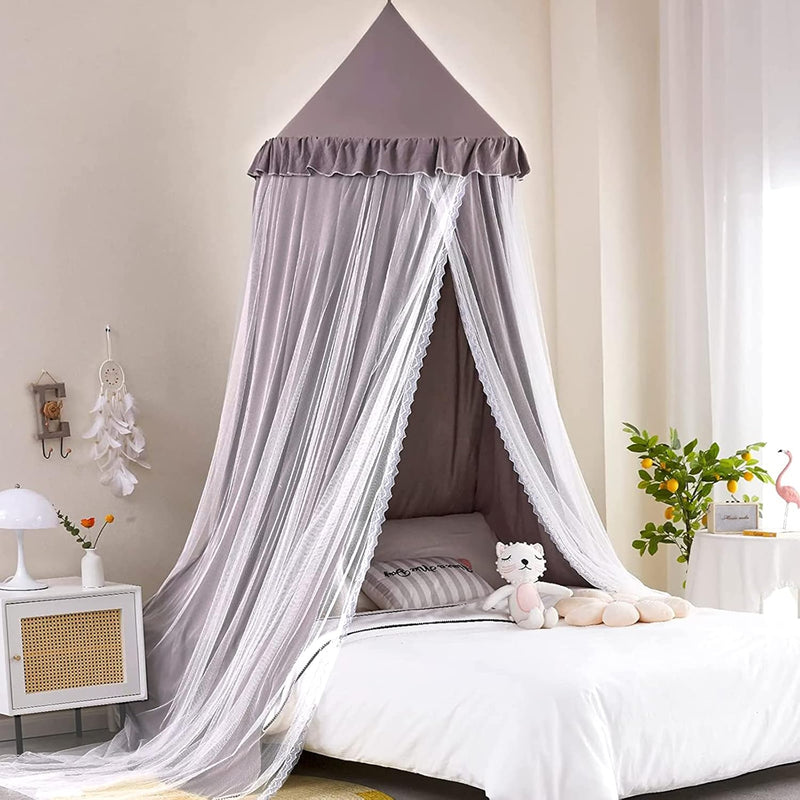 Bed Canopy For Kids Room Double Layer Mosquito Net, Hanging Play Tent Children