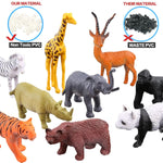 Animals Figure,54 Piece Mini Jungle Toys Set, Realistic Wild Vinyl Plastic Animal Learning Party Favors For Boys Girls Kids Toddlers Forest Small Playset Cupcake Topper