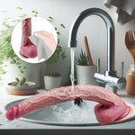 16.5" Extra Long Realistic Dildo, Dual-Density Silicone, Suction Cup, XXL Toy