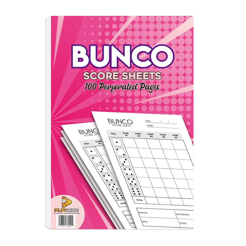 Bunco Score Sheets: 100 Single Side Large Print Score Sheets With Perforati