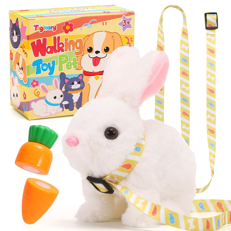 Tagitary Plush Toys Electronic Toy with Sounds,Wiggling Ears,Twitching Mout