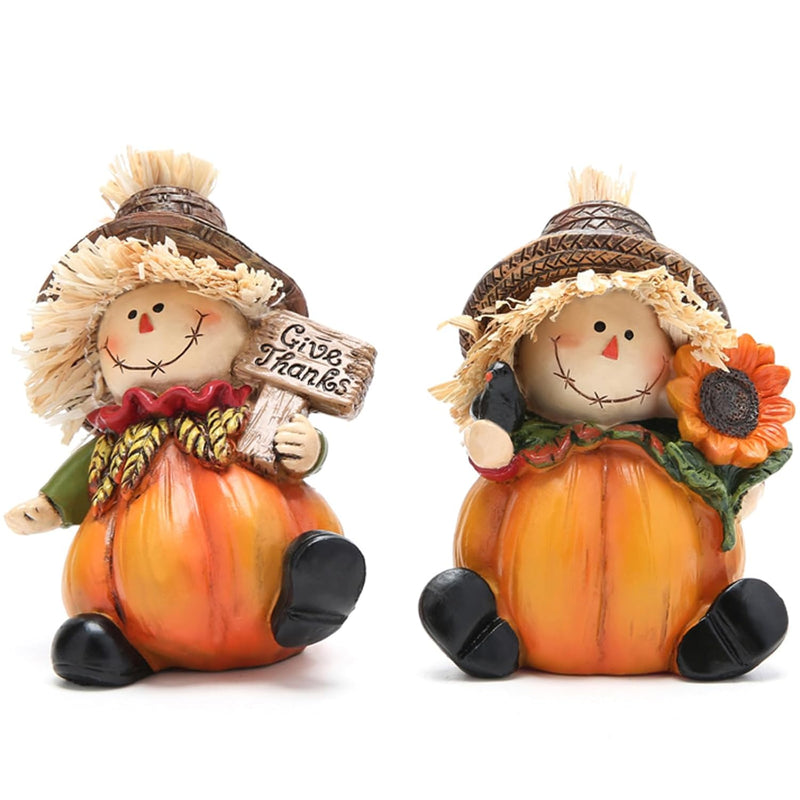 2Pcs Fall Thanksgiving Scarecrow Decorations Halloween Scarecrow Fall Harvest