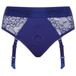 Harness Diva Blue - Adult Sex Toys With Lace & Microfiber, Delicacy, Elegance, And Comfort. Ideal For Pegging Or Strap On Toys For Lesbians, Adjustable Strap & Stretchable