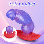 6.7 Inch Realistic Knotted Thick Butt Anal Plug Dildo, Silicone Realistic Dog Knot Dildo Wearable Sex Toy, Cute Monster Fantasy Dildos Anal Plug Trainer And Expander Adult Toy For Beginner Men Women