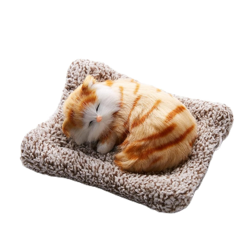 Plush Toy For Kids Small Orange Furreal Cat Taddy Color Lifelike Fluffy Kitty