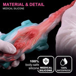 Sit And Ride Vibrator - Grinder Sex Toy, 10-Mode Squirting Dildo Vibrator, Monster Clitoral Stimulator, Complete With Syringe & Air Pouch, Soft Silicone For Women Couples