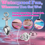 Anal Plug Metal Pull Ring, Butt Plug Anal Toy Anal Trainer Vestibule Anal Device, Sex Tools, Sm Alternative Sex Toys Anal Toy, Large Pull Ring, Detachable Thread (3.5)