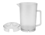 Heavy-Duty Shatterproof Plastic 2 Quart Pitcher with Lid, BPA Free (64 Ounce), Clear