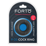 F-33 100% Liquid Silicone Cock Ring For Erection Enhancement - Textured Penis Ring Sex Toy For Men & Couples - Stretches 3X Its Size - 0.98" Inner Diameter - Adult Sex Toys (Black, Large)