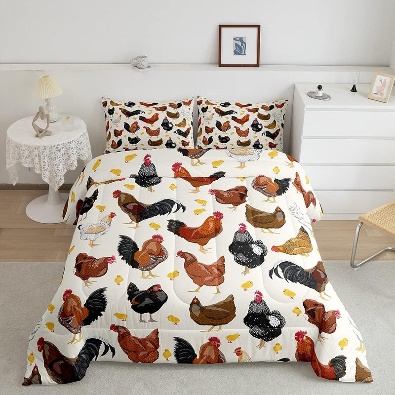 Chicken Comforter Cute Chicken Pattern Comforter Set For Boys Girls Children 3
