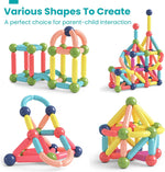 64-Piece Magnetic Sticks and Balls Building Set for Kids Ages 4-8