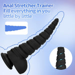 Anal Stretcher Trainer Anal Plug Big Anal Beads Adult Sex Toys With Strong Suction Cup For Hands-Free Play, 8.6 Inch Silicone Large Butt Plug Training Cone For Women And Men