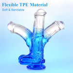 10 Inch Colorful Horse Dildos + 3 Pcs Penis Sleeve Extender