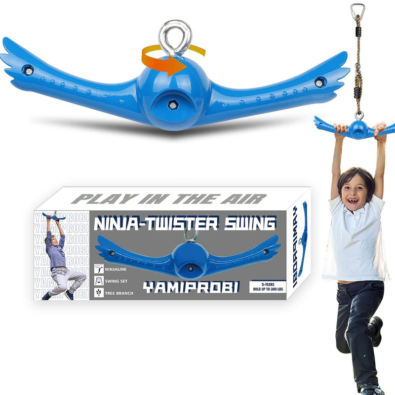 Ninja Twister Swing Spins Set: Slackline Attachments 360° Handle Twist Spin