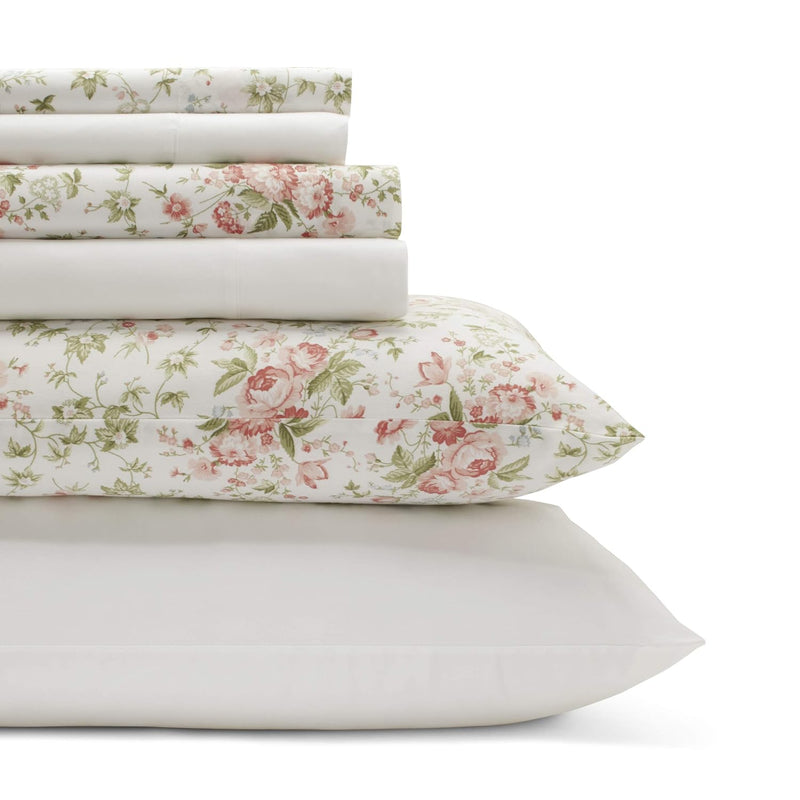 Home - King Sheets, Cotton Percale Bedding Set, Crisp & Cool Home Decor (Maris