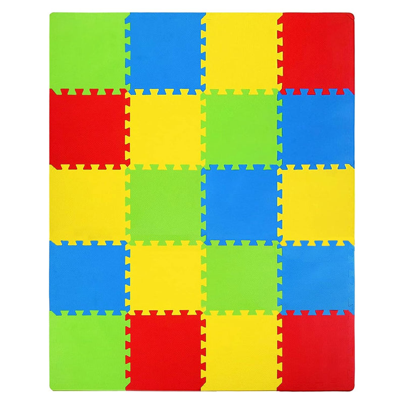 Kids Puzzle Play Mats, 20Pcs Extra Large Colorful Foam Flooring Tiles, Inte