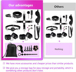23PCS Bondage Restraint Kit – Upgraded Leather BDSM Set with Storage Bag
