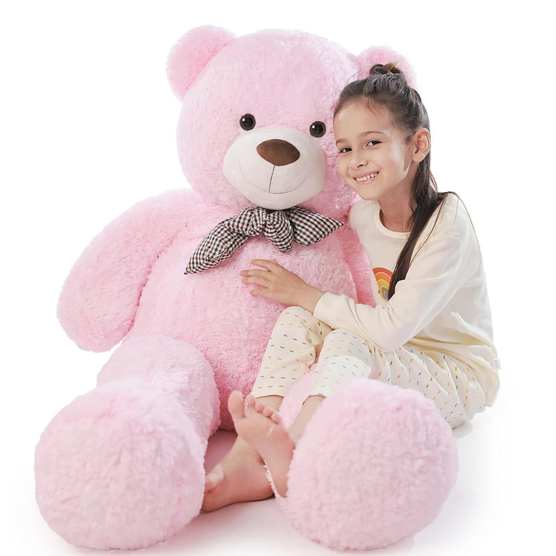 Big Teddy Bear 4Ft Giant Pink Soft Stuffed Animals Cute Plush Toy For Girlf
