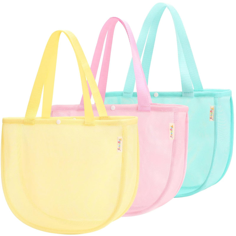Tagitary Beach Toy Mesh Beach Shell Bags for Kids, Sand Toys Kids Beach Ess
