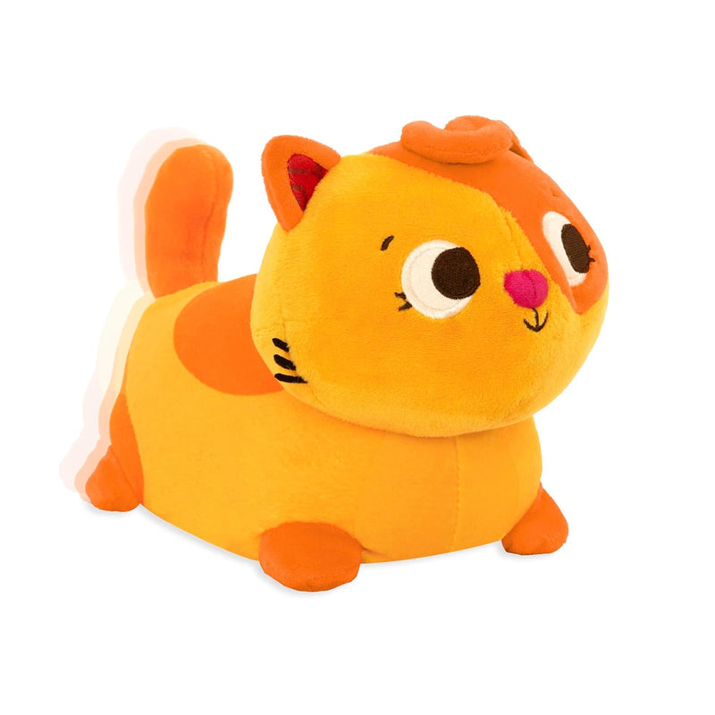 Plush Crawling Toy Cat Interactive Plush Cat Stuffed Animal Washable Tummy Tim