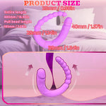 Silicone Anal Plug Double Headed Dildo Sex Toy Anal Trainer Anal Plug Butt Plug Men'S Anal Toy Anal Trainer For Beginner Sexual Stimulation Device For Butt Plug
