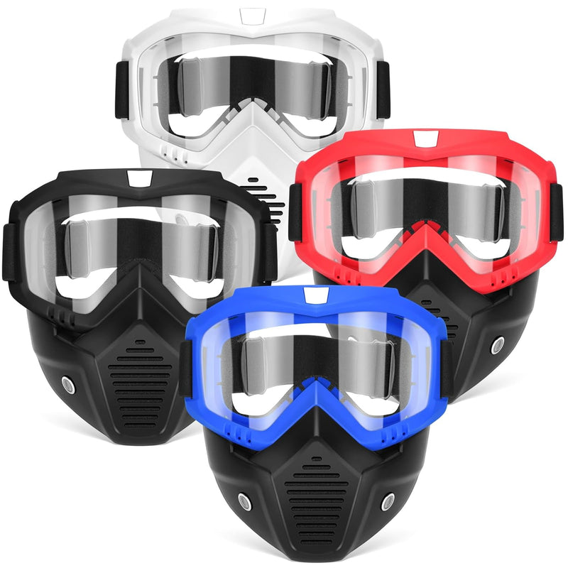 POKONBOY Detachable Masks, Tactical Mask with Goggles Compatible with Nerf