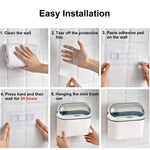 Desktop Trash Can with Lid, Mini Trash Can for Desk, Small Office Countertop Garbage Can, Mountable Tiny Wastebasket for RV, Dorm, Freezer, Laundry and More (Blue)